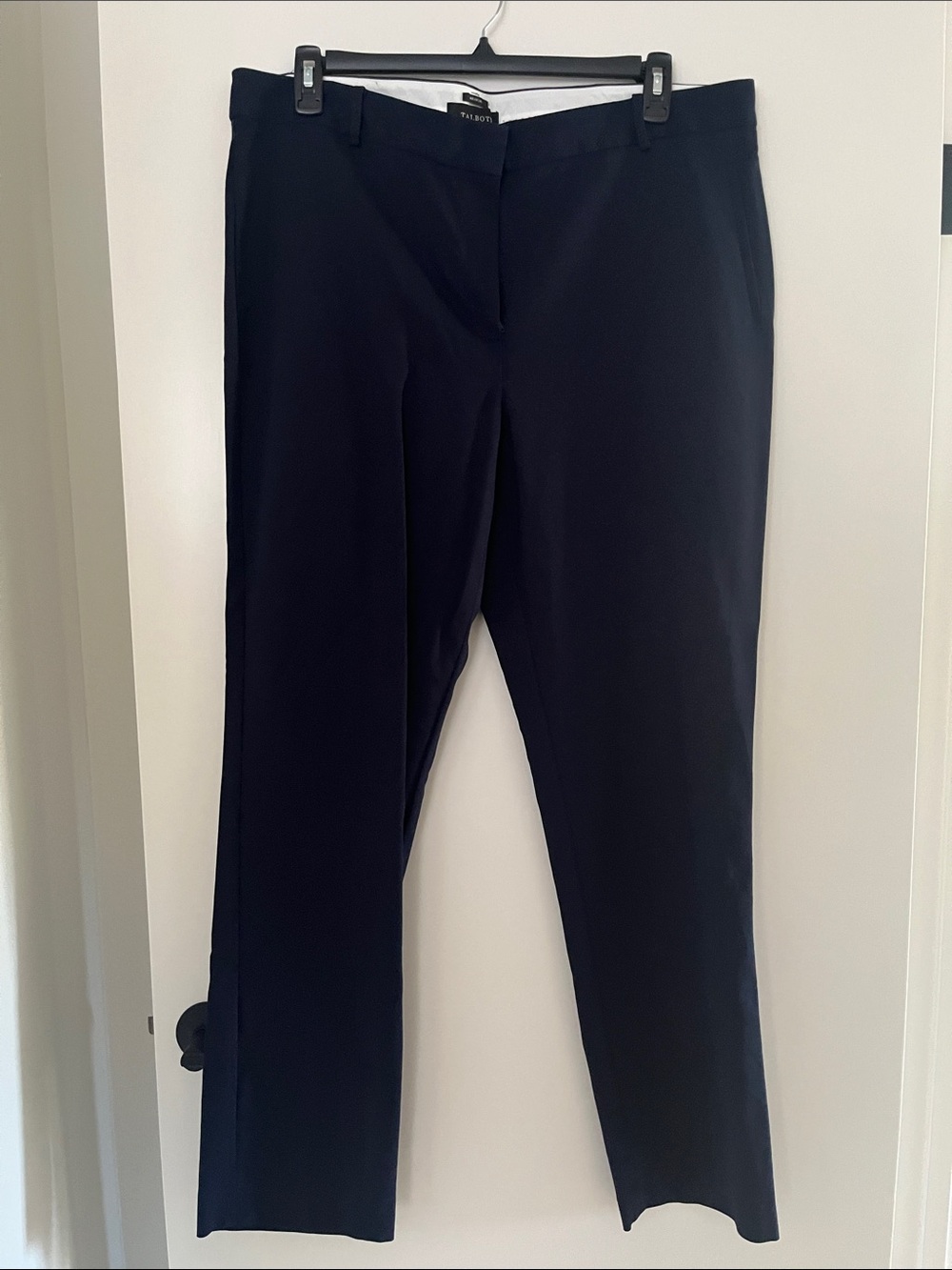 Talbots Dark Navy Straight-Leg Dress Trousers